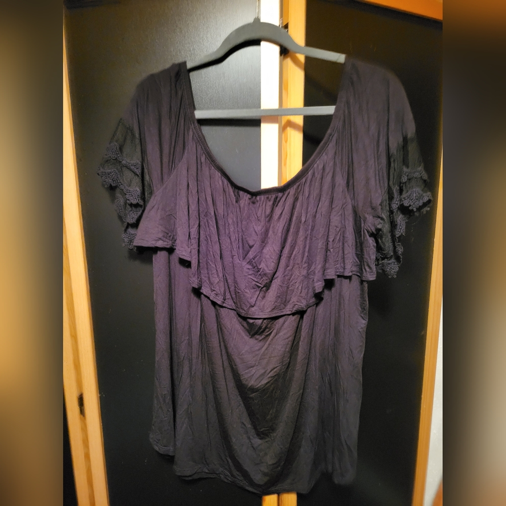 Elegant Black Ruffle Sleeve Top
